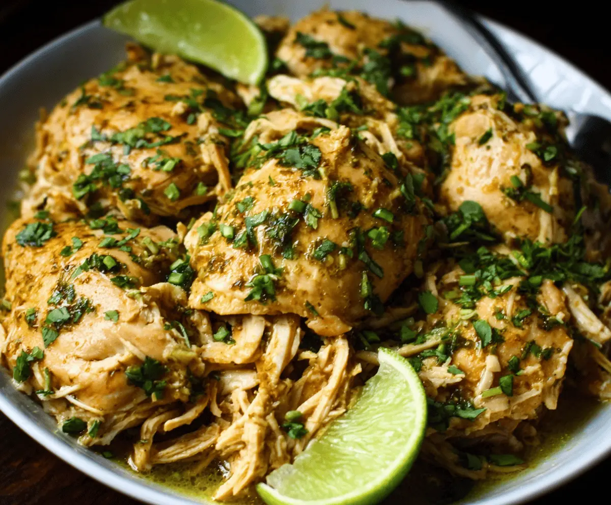 Easy Crock Pot Cilantro Lime Chicken Recipe