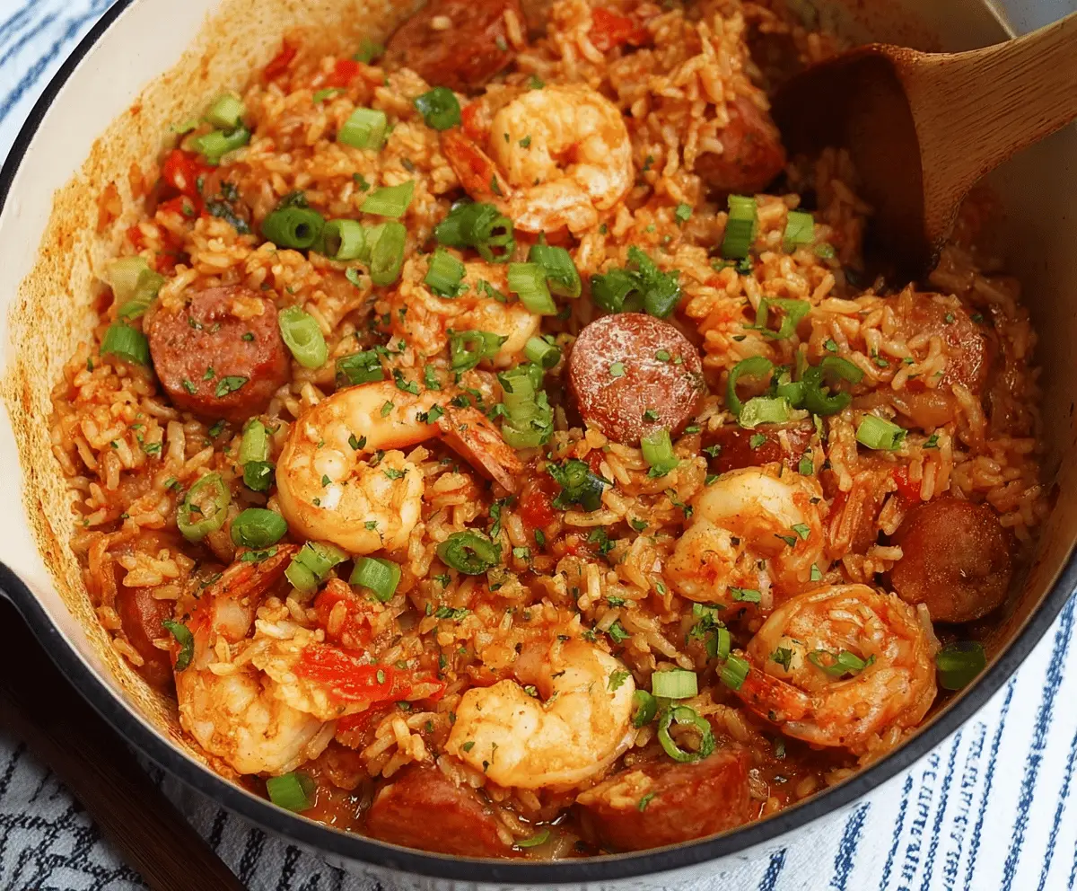 Easy One-Pot Shrimp and Sausage Jambalaya Recipe