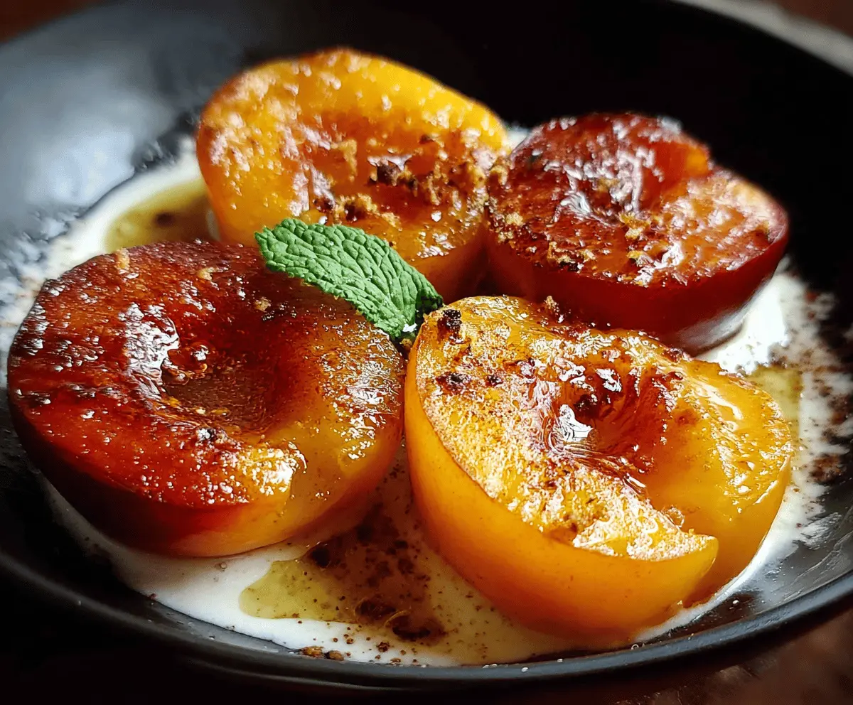 Easy Pan Fried Peaches With Honey Glaze