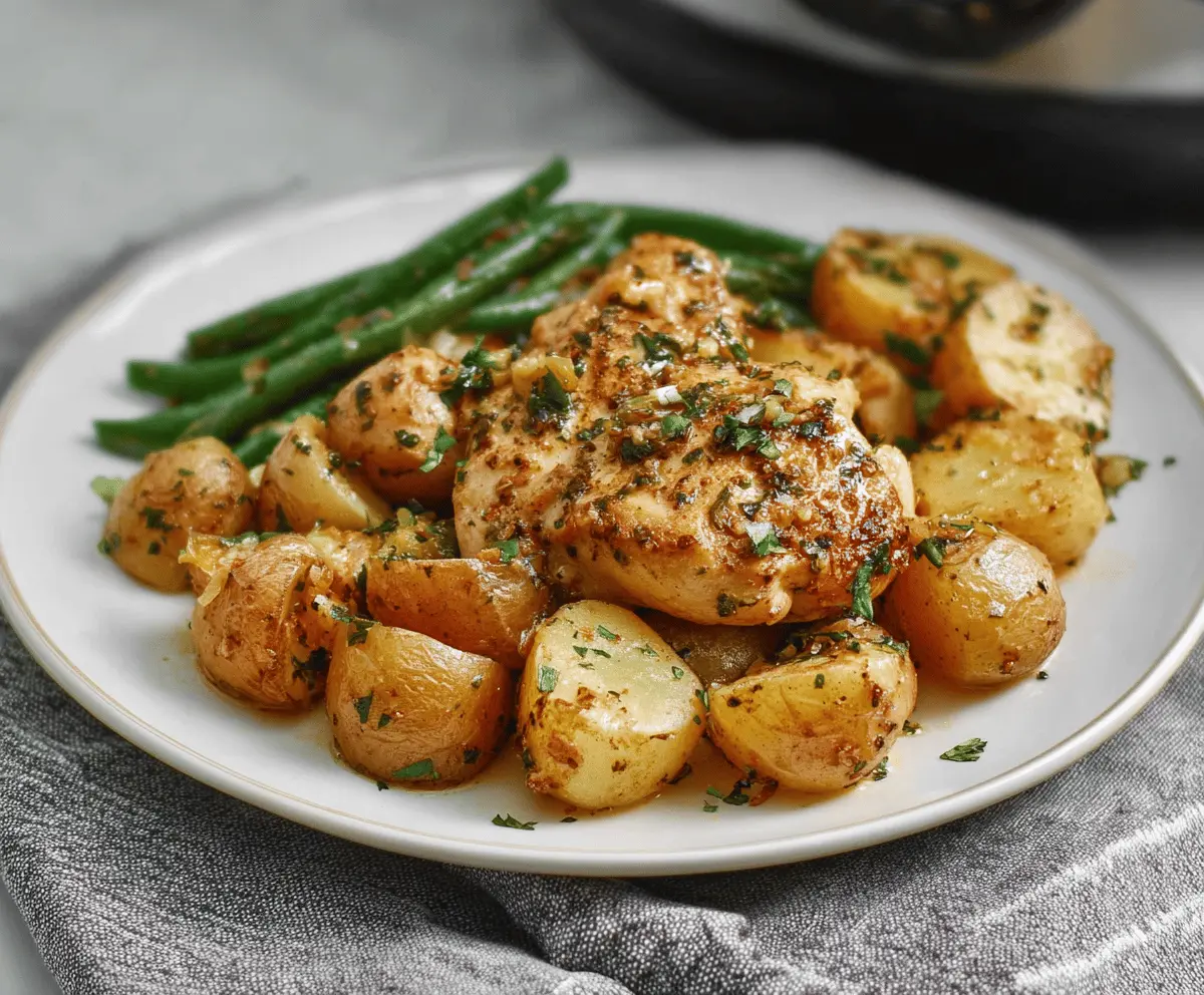 Easy Slow Cooker Parmesan Garlic Chicken with Potatoes