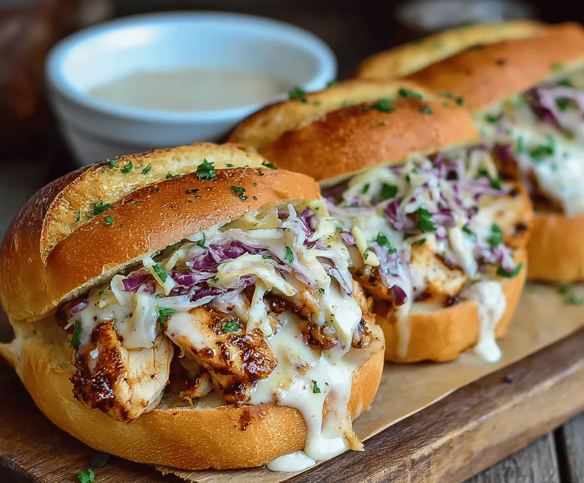 Easy White BBQ Chicken Subs Recipe