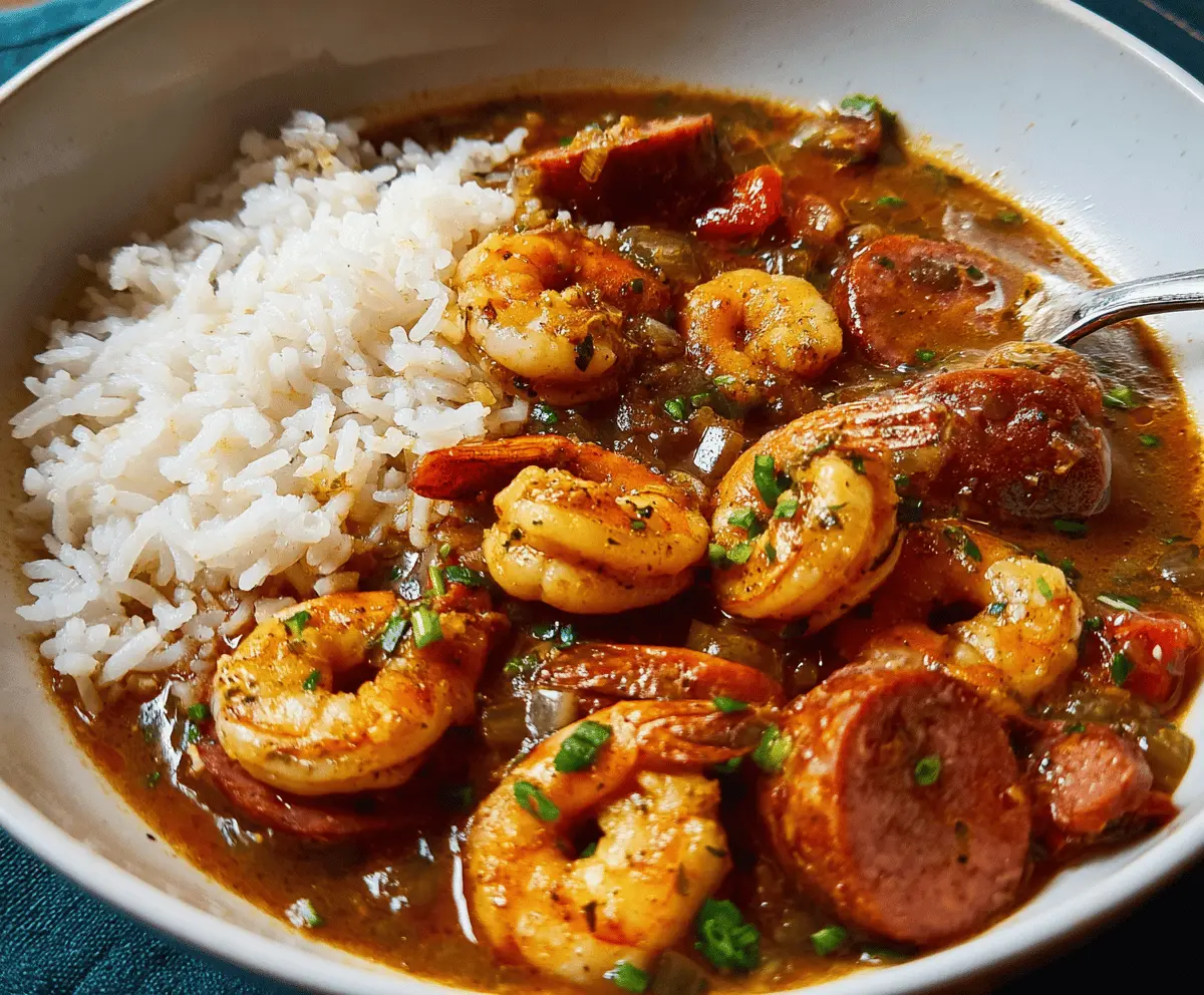 Easy Shrimp and Sausage Gumbo Recipe