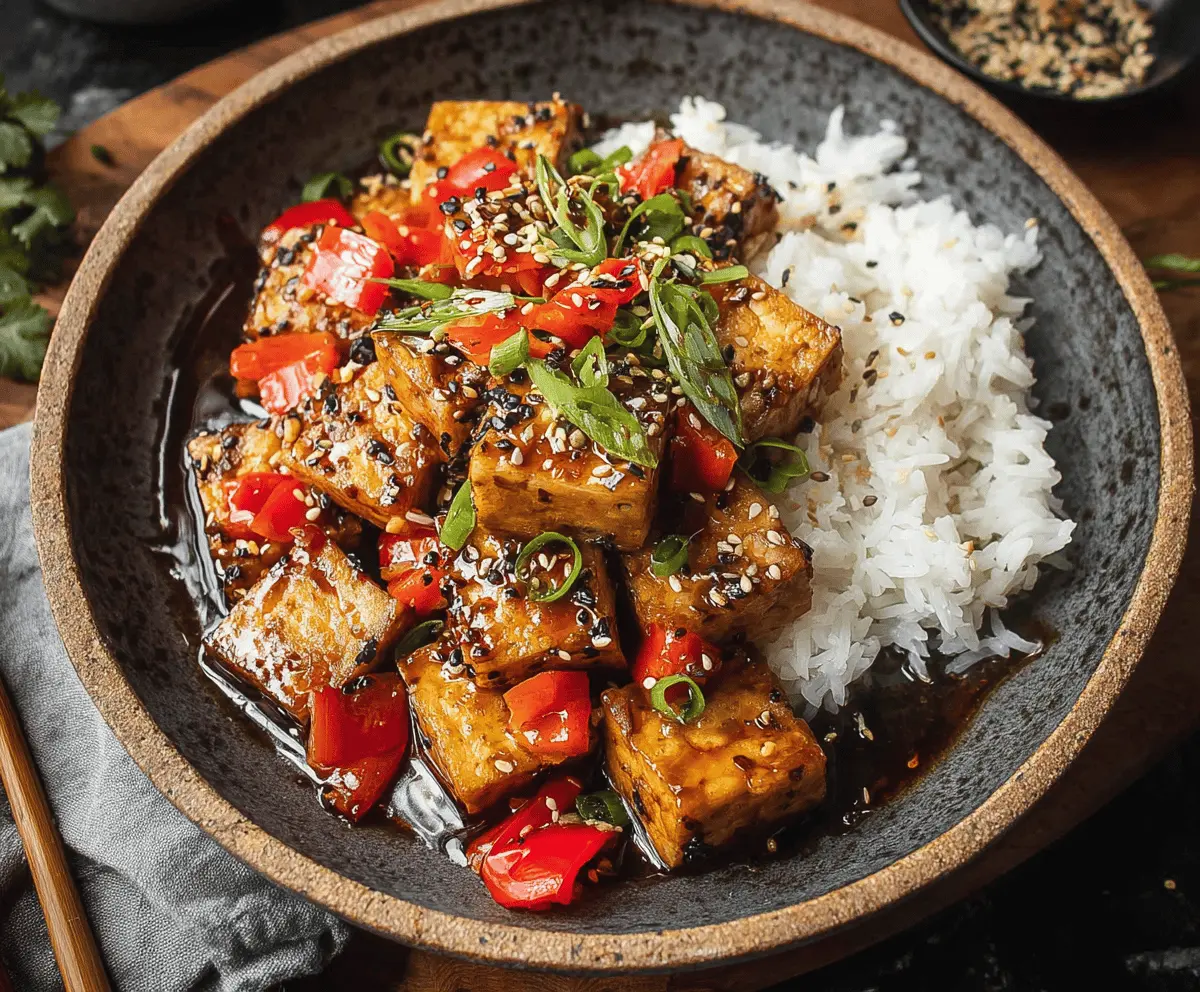 Crispy Szechuan Tofu Recipe with Spicy Sauce