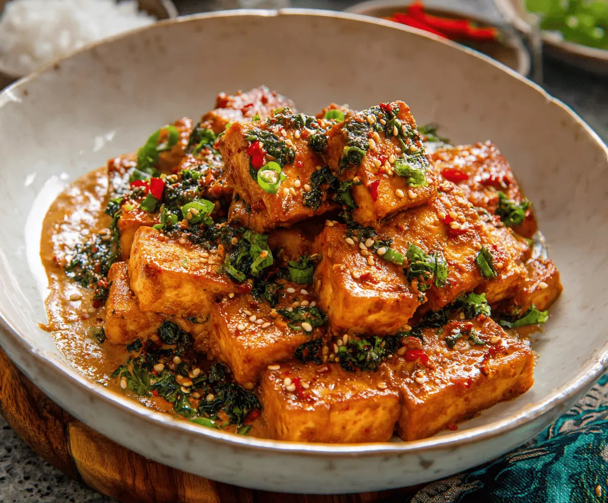 Spicy Tofu in Creamy Coconut Sauce Recipe