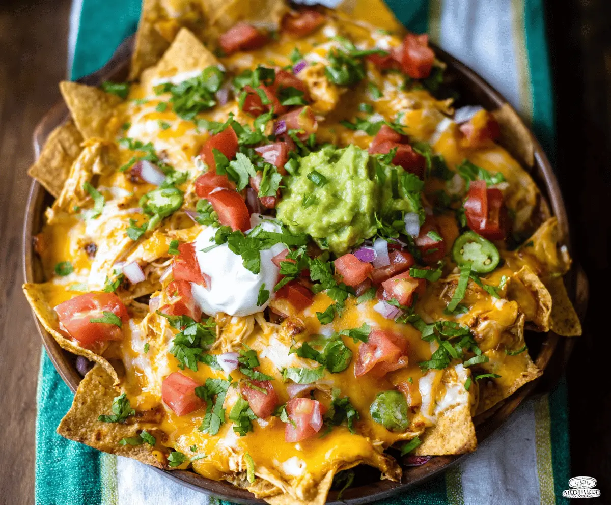 Crockpot Creamy Chicken Nachos