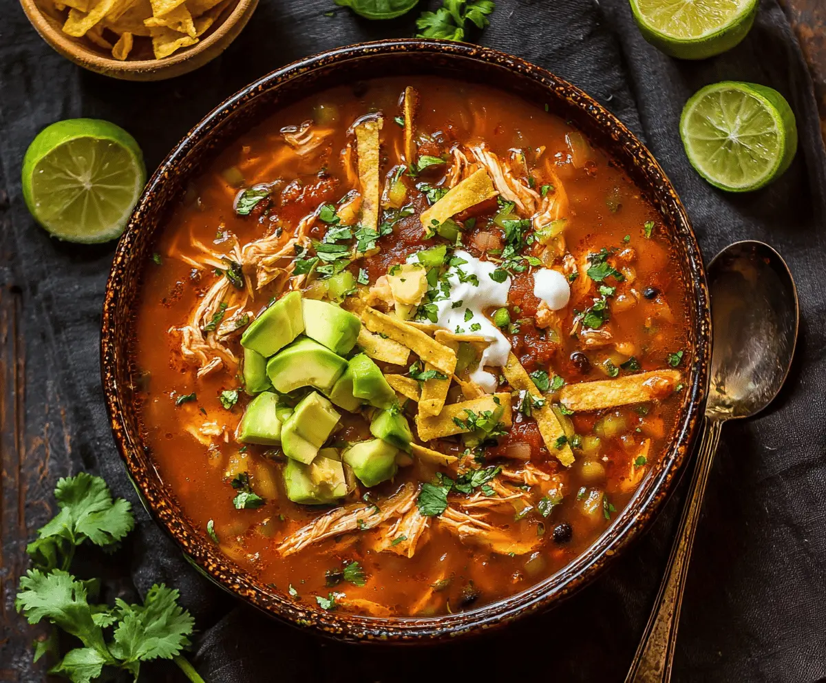Authentic Chicken Tortilla Soup