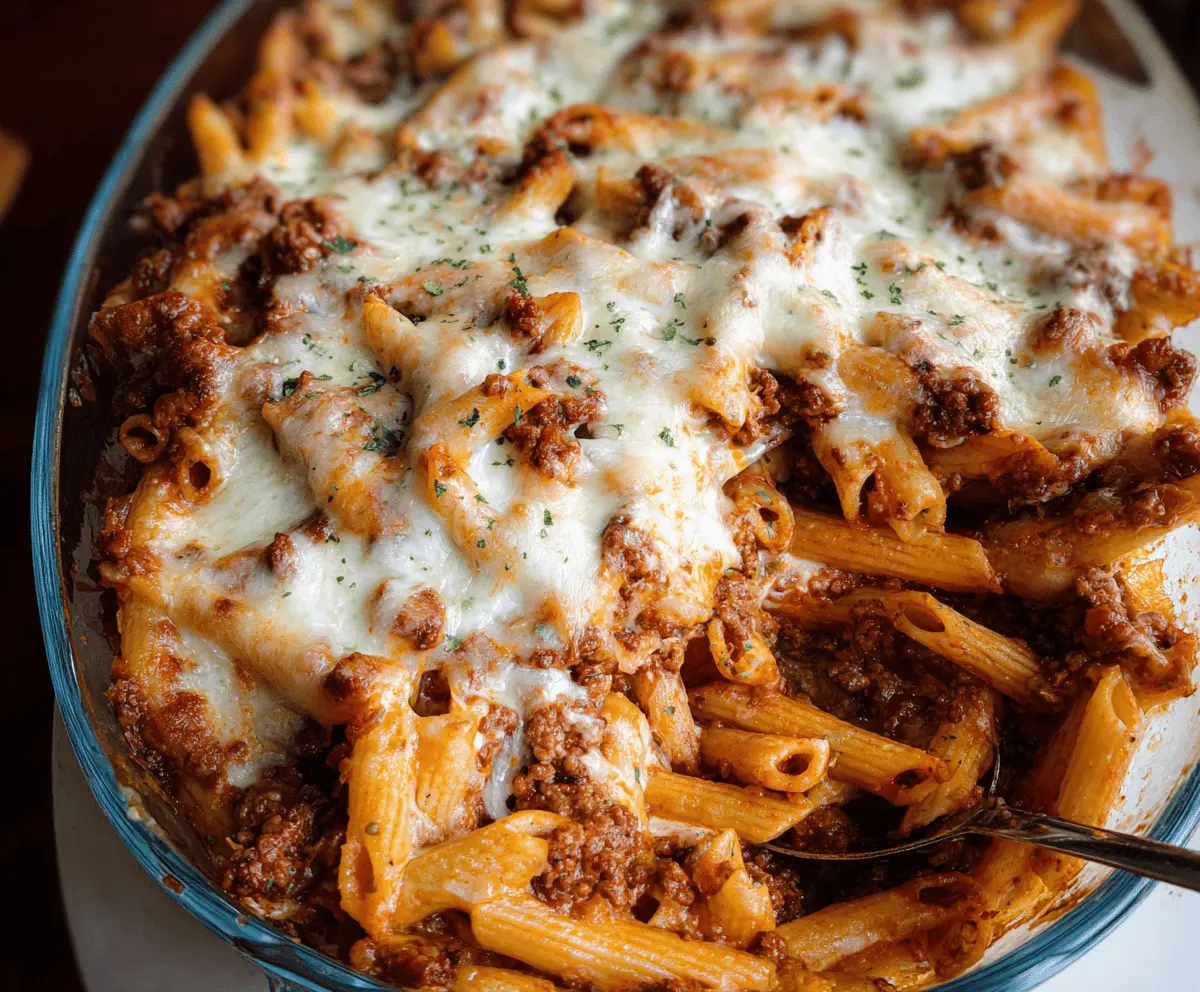 Baked Ziti with Ground Beef