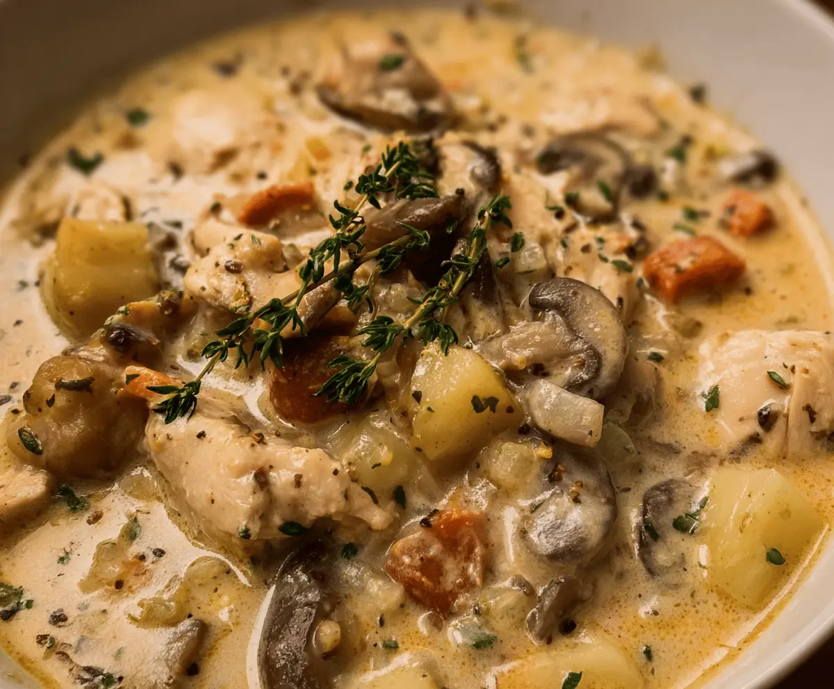 Creamy Chicken and Mushroom Stew