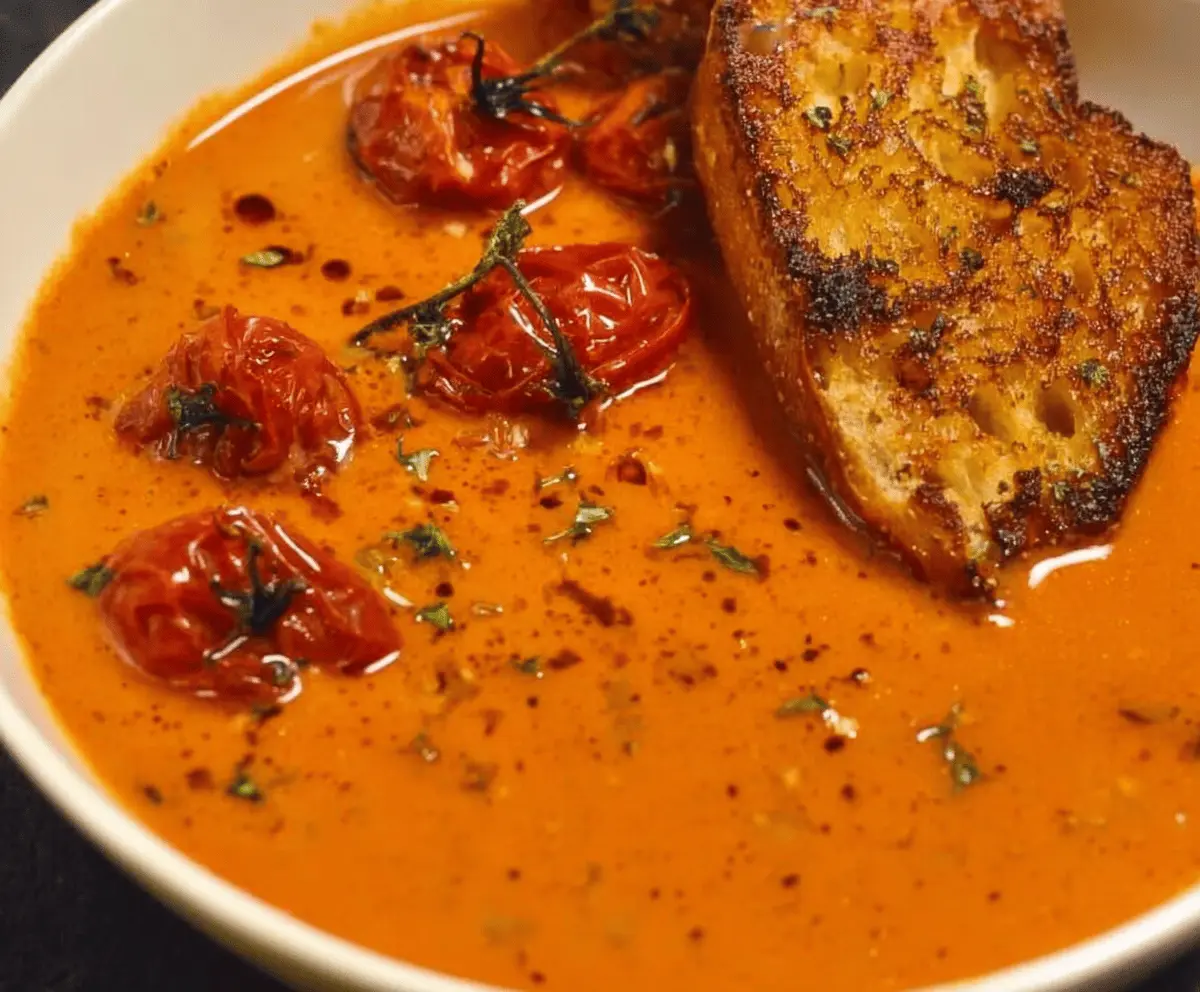 Creamy Roasted Garlic Tomato Soup