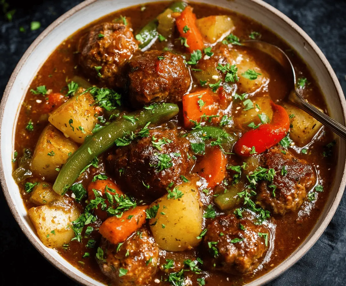 One-Pot Meatball Stew