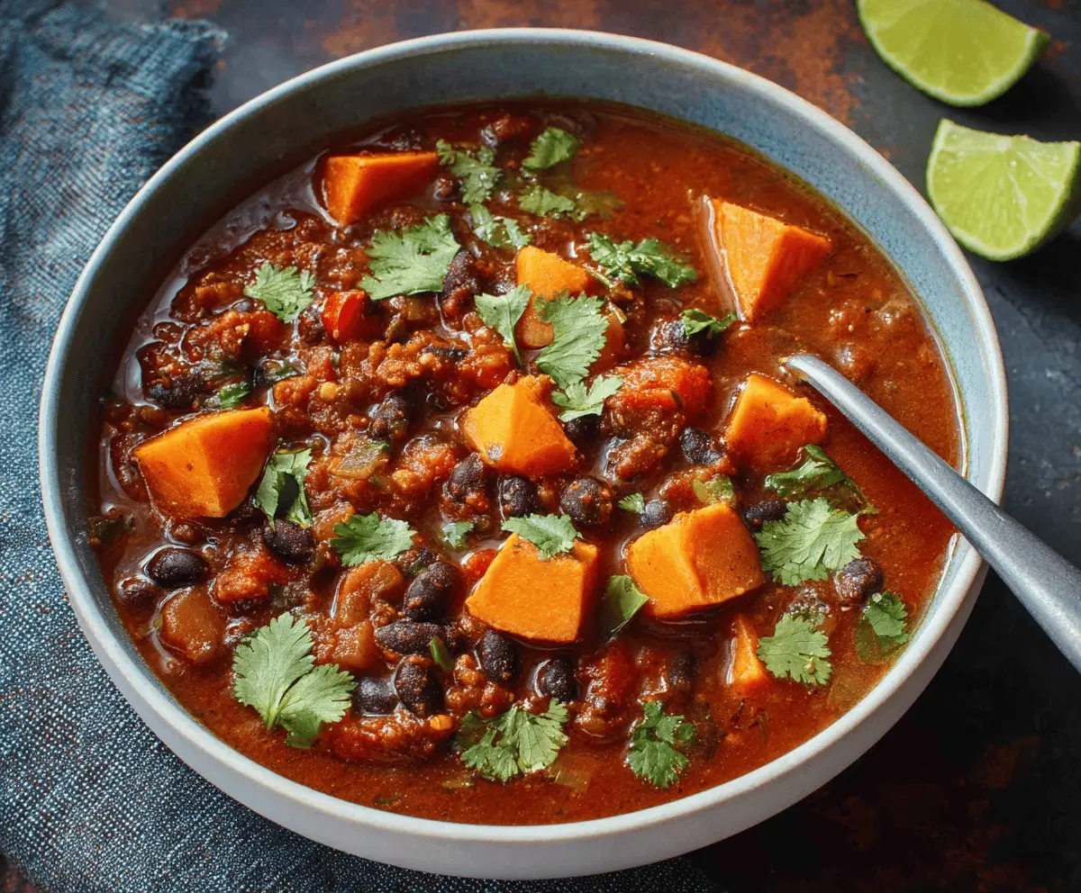 Sweet Potato Black Bean Chili