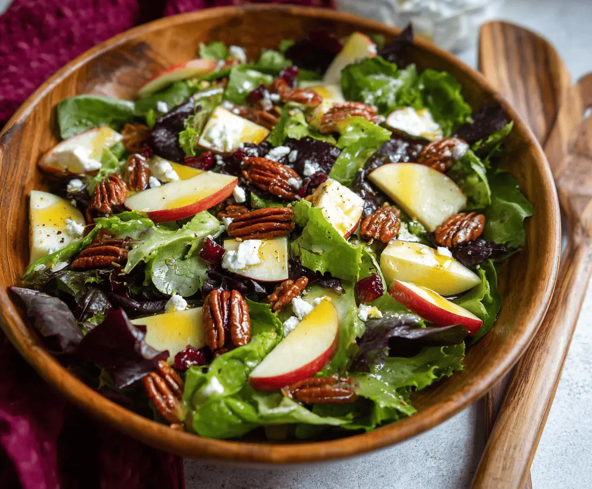 TikTok Apple Goat Cheese Pecan Salad