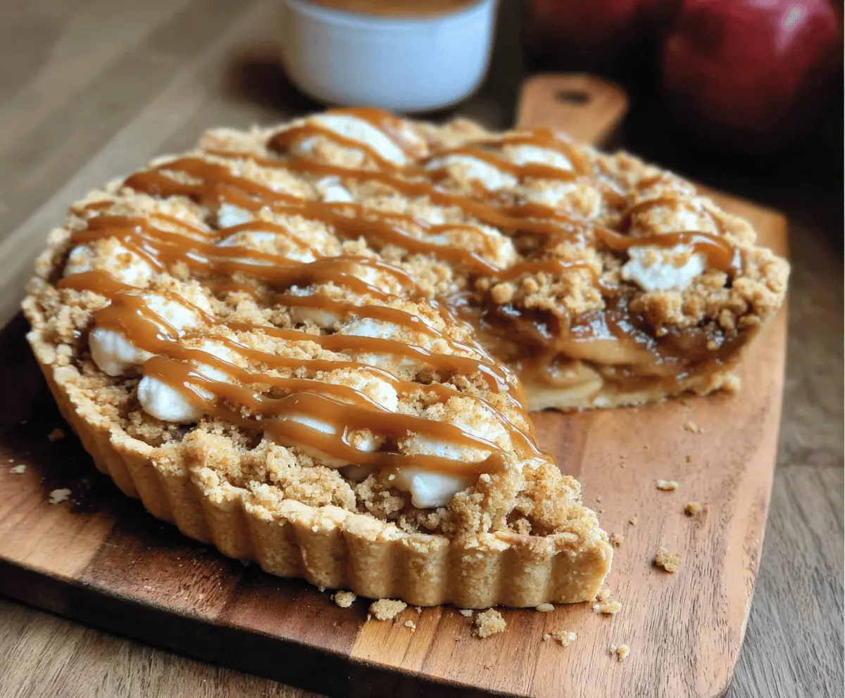 Toffee Apple Crumble Pie