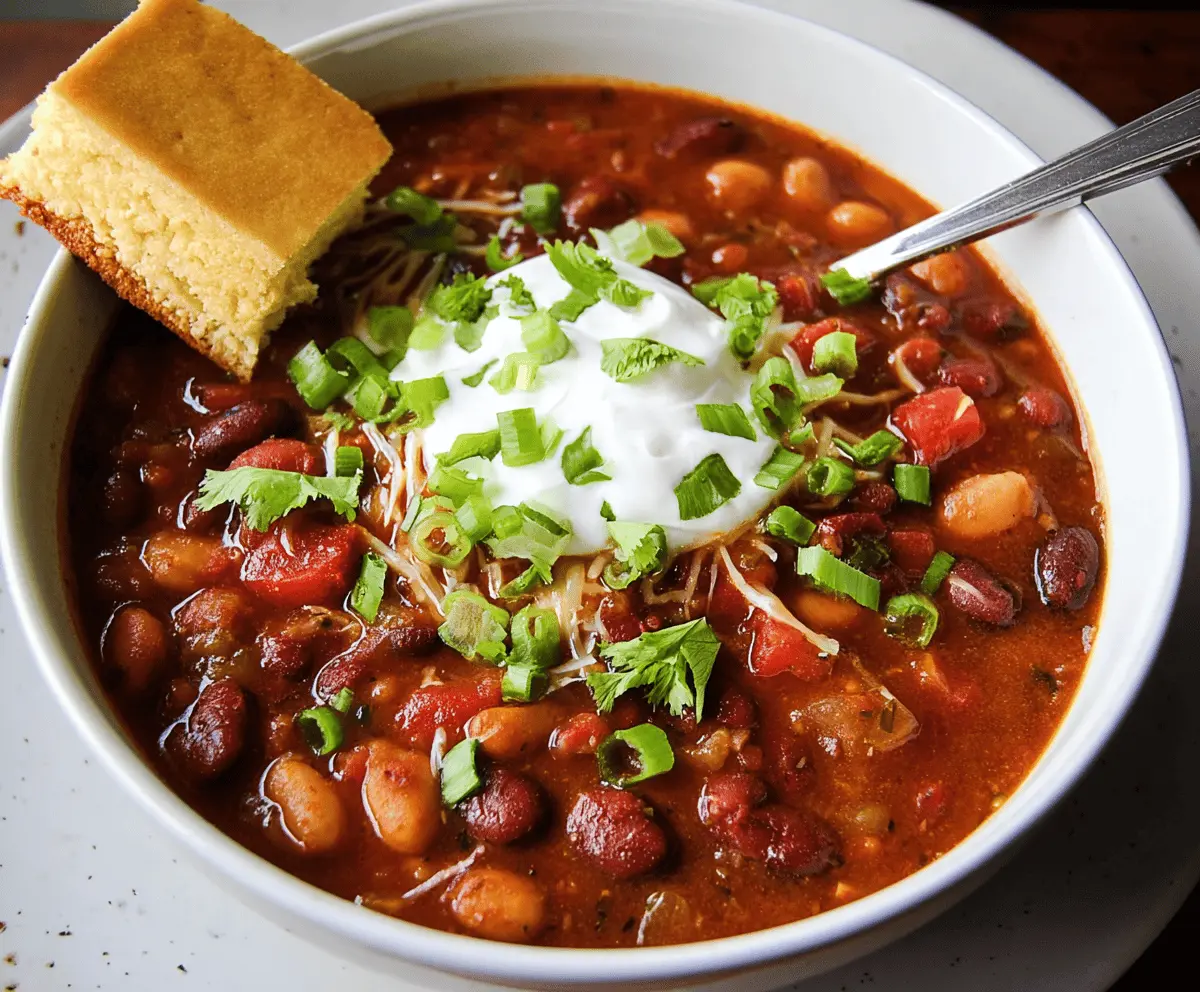 Vegetarian Three-Bean Chili