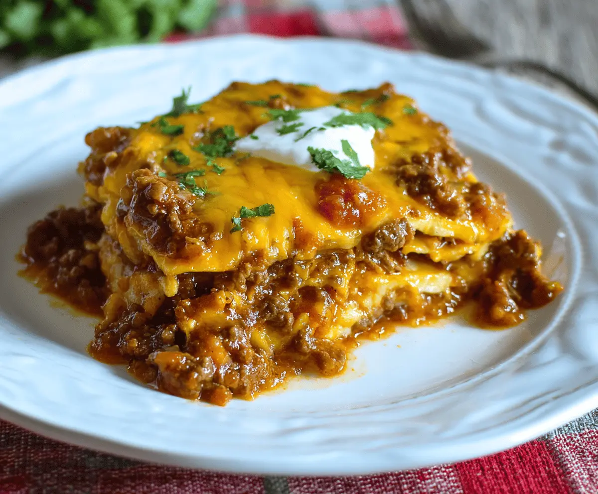 Beef Enchilada Casserole