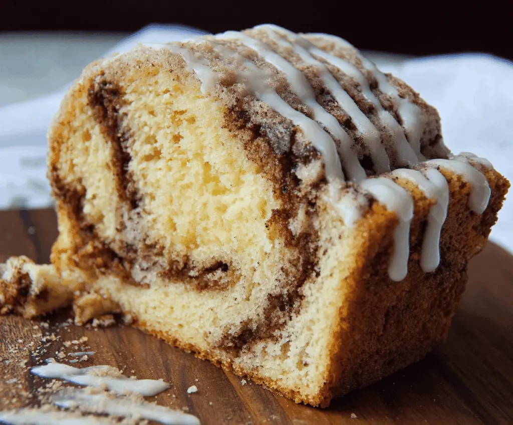 Delicious Cinnamon Swirl Coffee Cake with golden crumb topping and a rich cinnamon filling, perfect for breakfast or brunch.