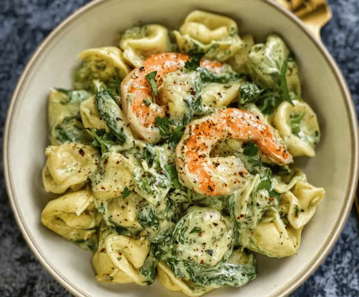 Creamy Shrimp and Spinach Tortellini