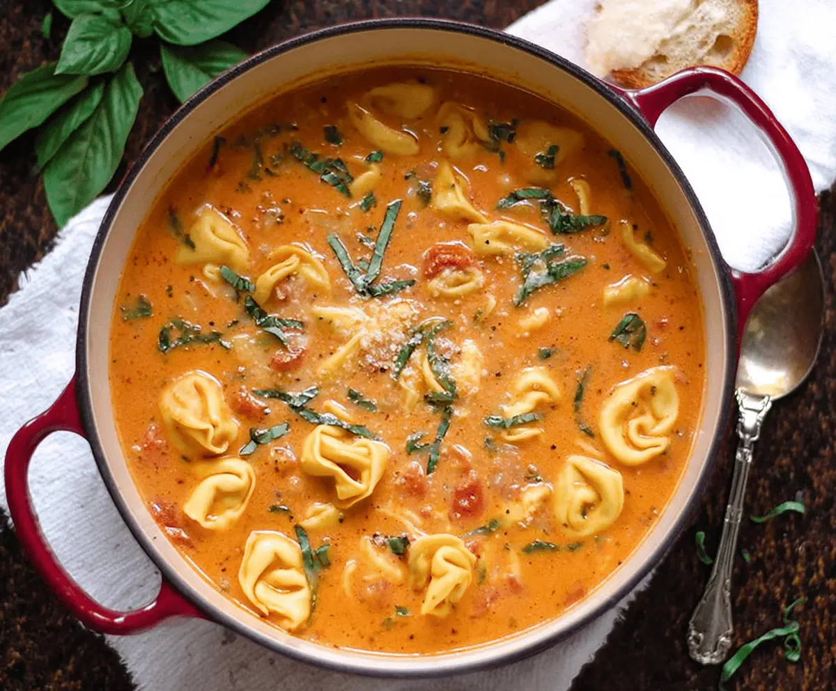 Creamy Tomato Tortellini Soup