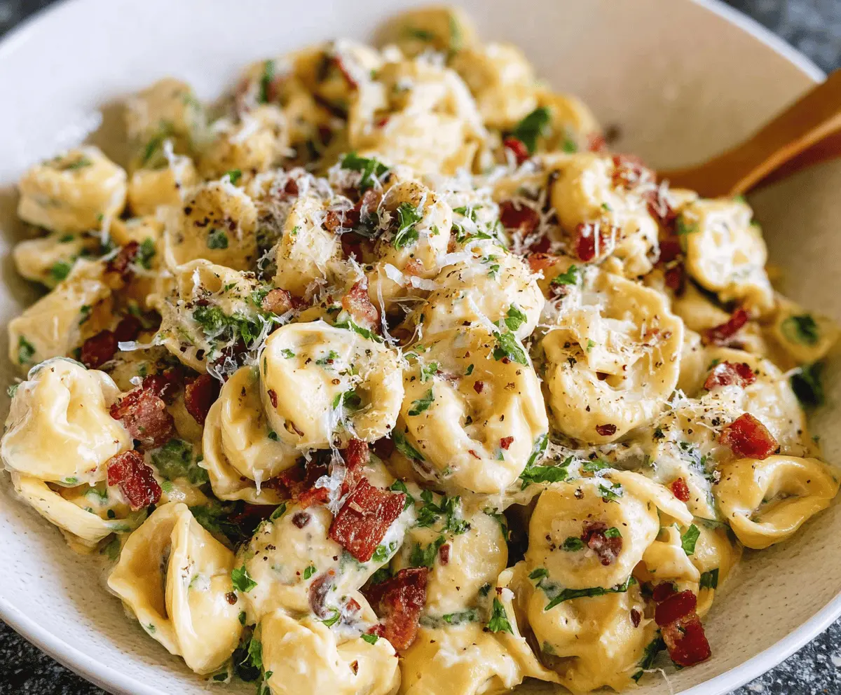 Creamy Tortellini Carbonara 