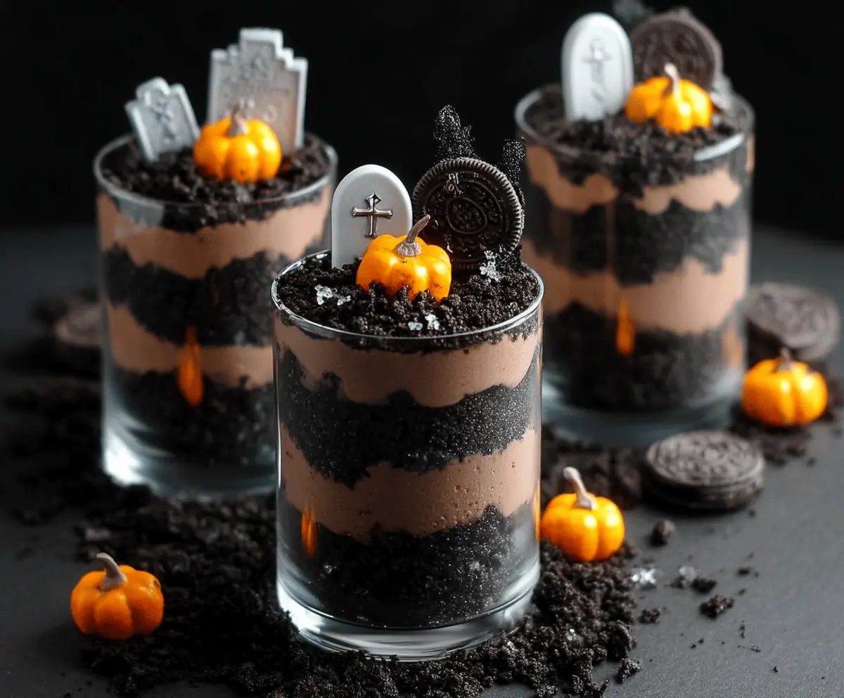 Halloween Graveyard Dirt Cups Recipe - Easy & Spooky Dessert Idea