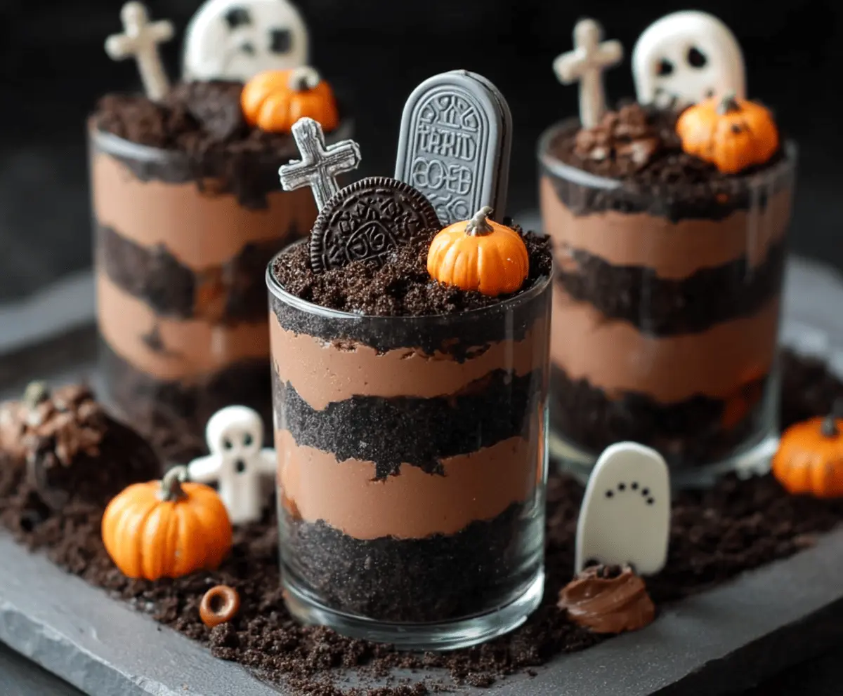 Halloween Graveyard Dirt Cups Recipe - Easy & Spooky Dessert Idea
