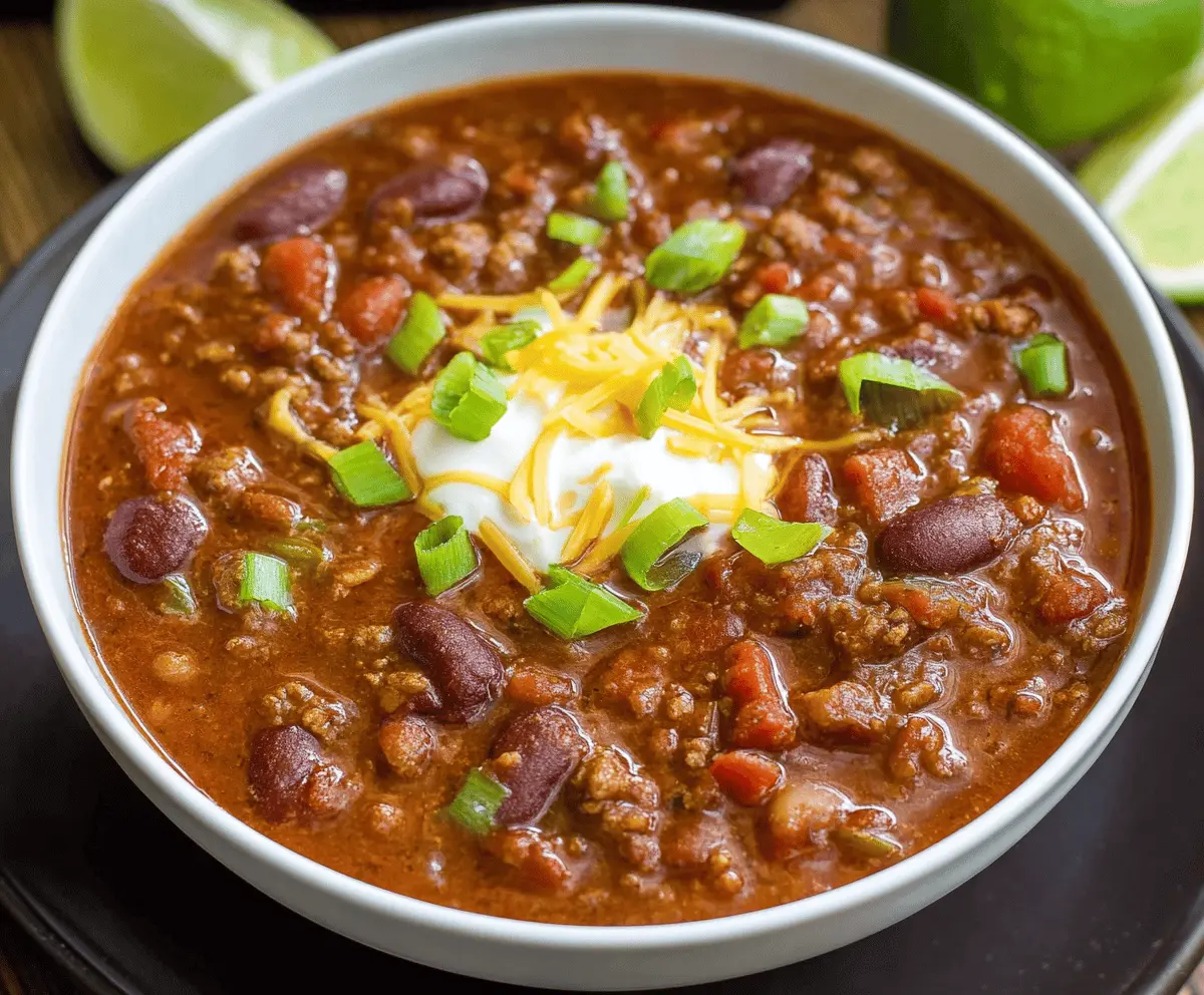 Instant Pot chili with beans and ground beef