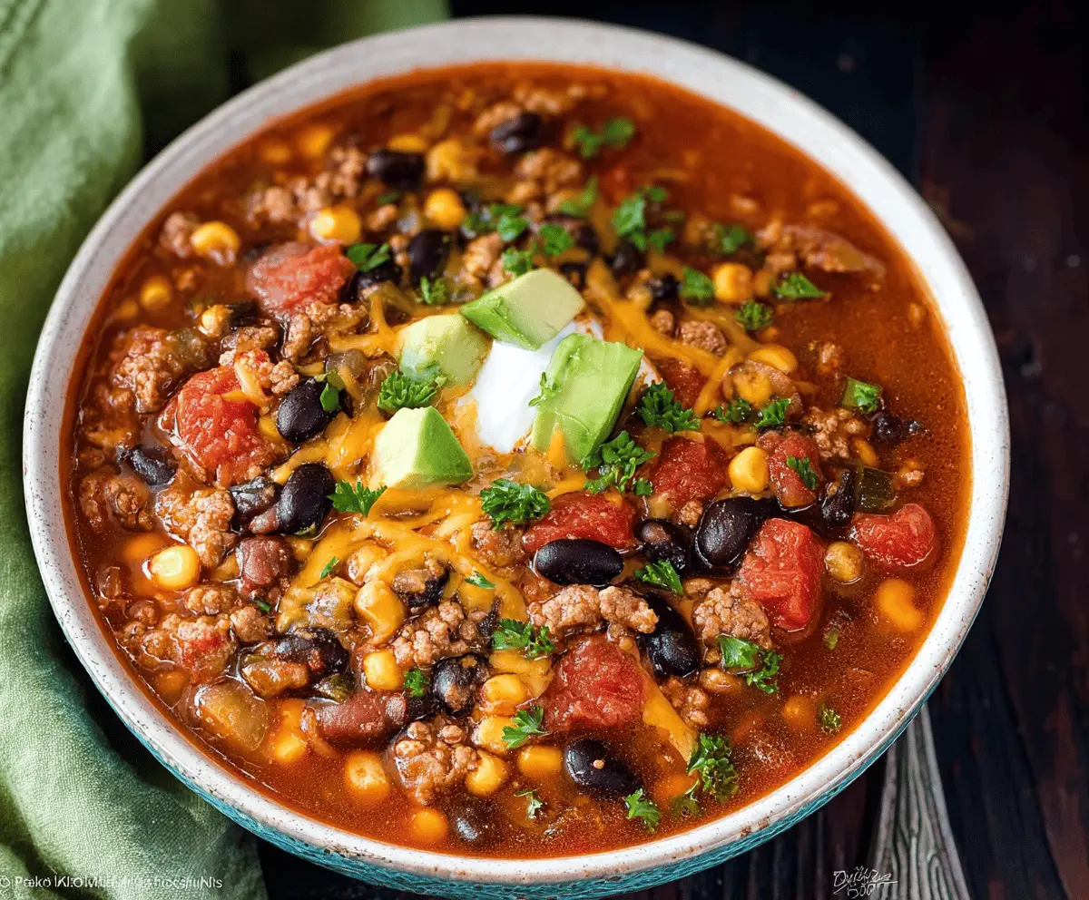 Instant Pot Loaded Taco Soup