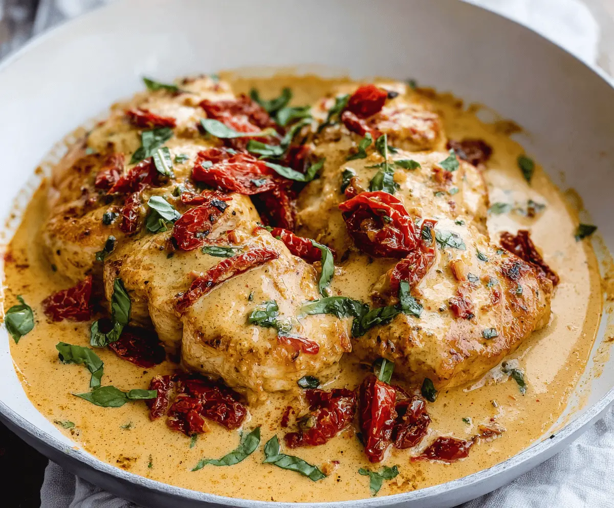 Marry Me Chicken with Creamy Sun-Dried Tomato Sauce