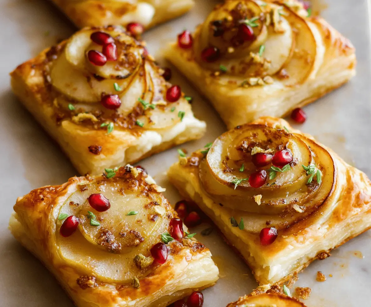 Pear and Brie Puff Pastry Bites