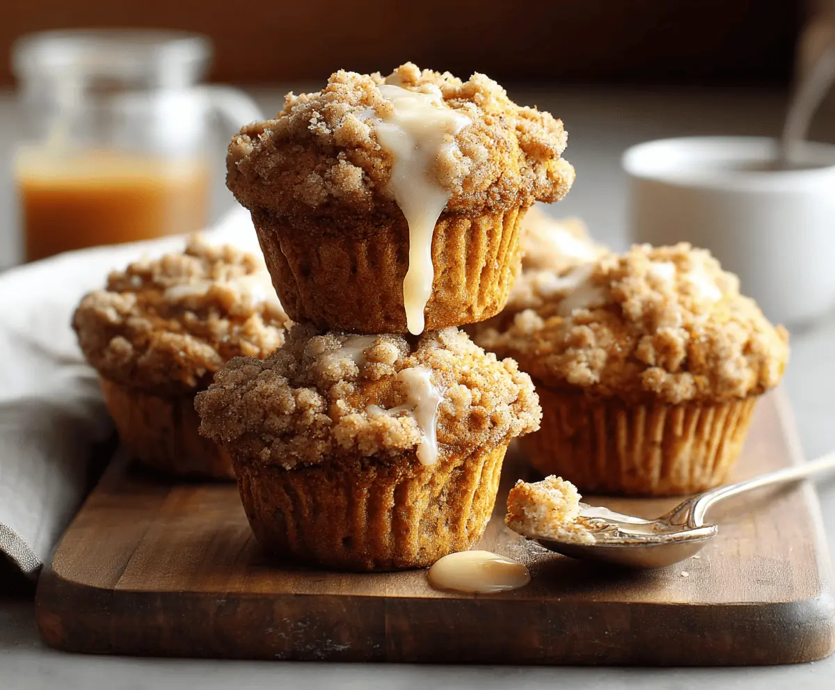 Pumpkin Apple Streusel Muffins 