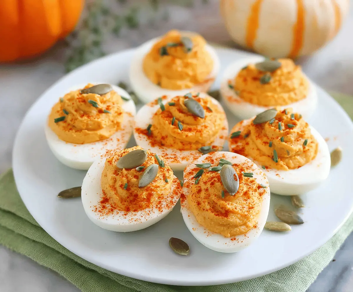 Pumpkin Deviled Eggs