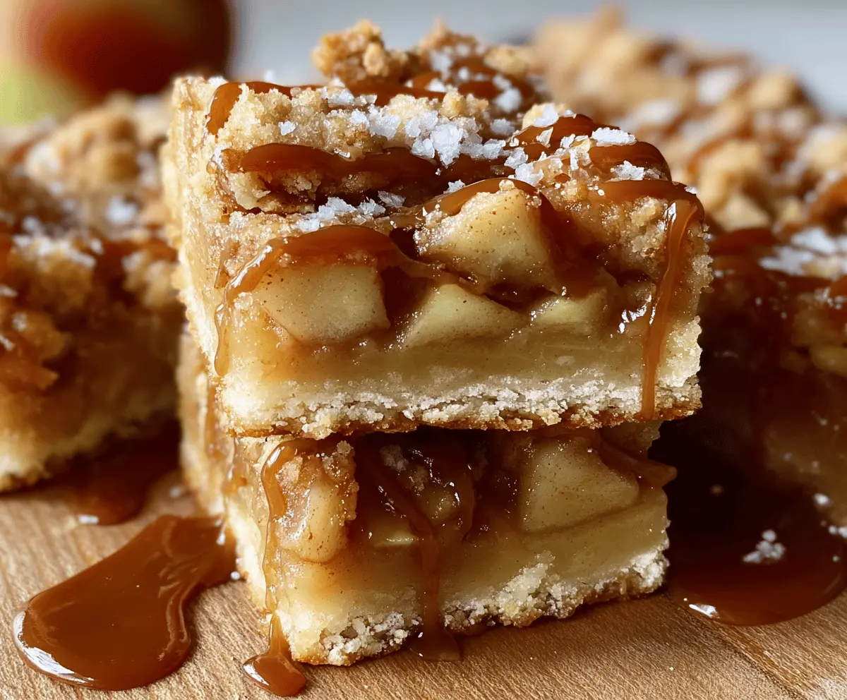 Salted Caramel Apple Bars