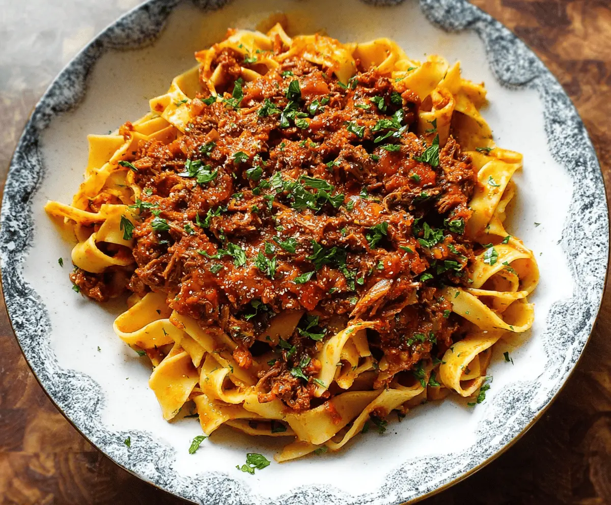 Slow Cooker Pork Ragu Recipe – Easy, Tender & Flavorful Dinner