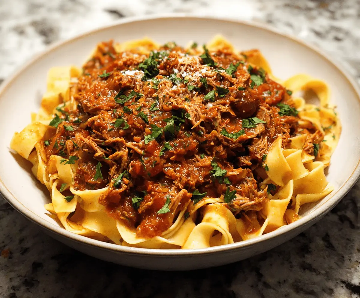 Slow Cooker Pork Ragu Recipe – Easy, Tender & Flavorful Dinner