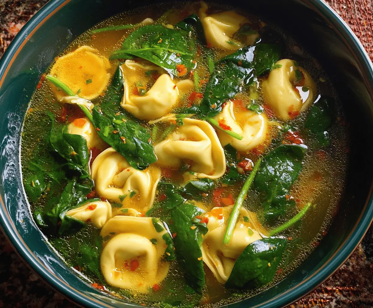 Spinach Tortellini Soup