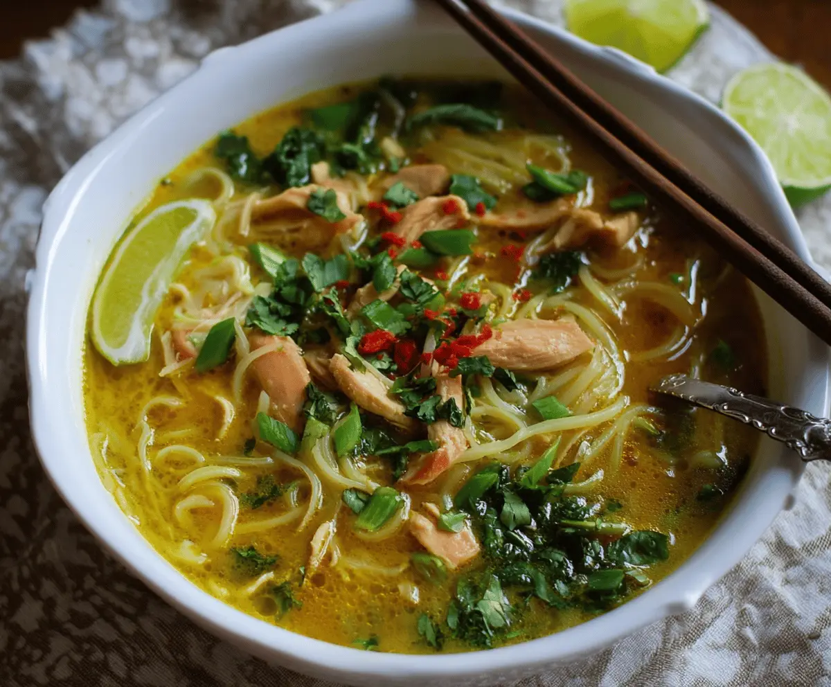 Thai chicken noodle soup
