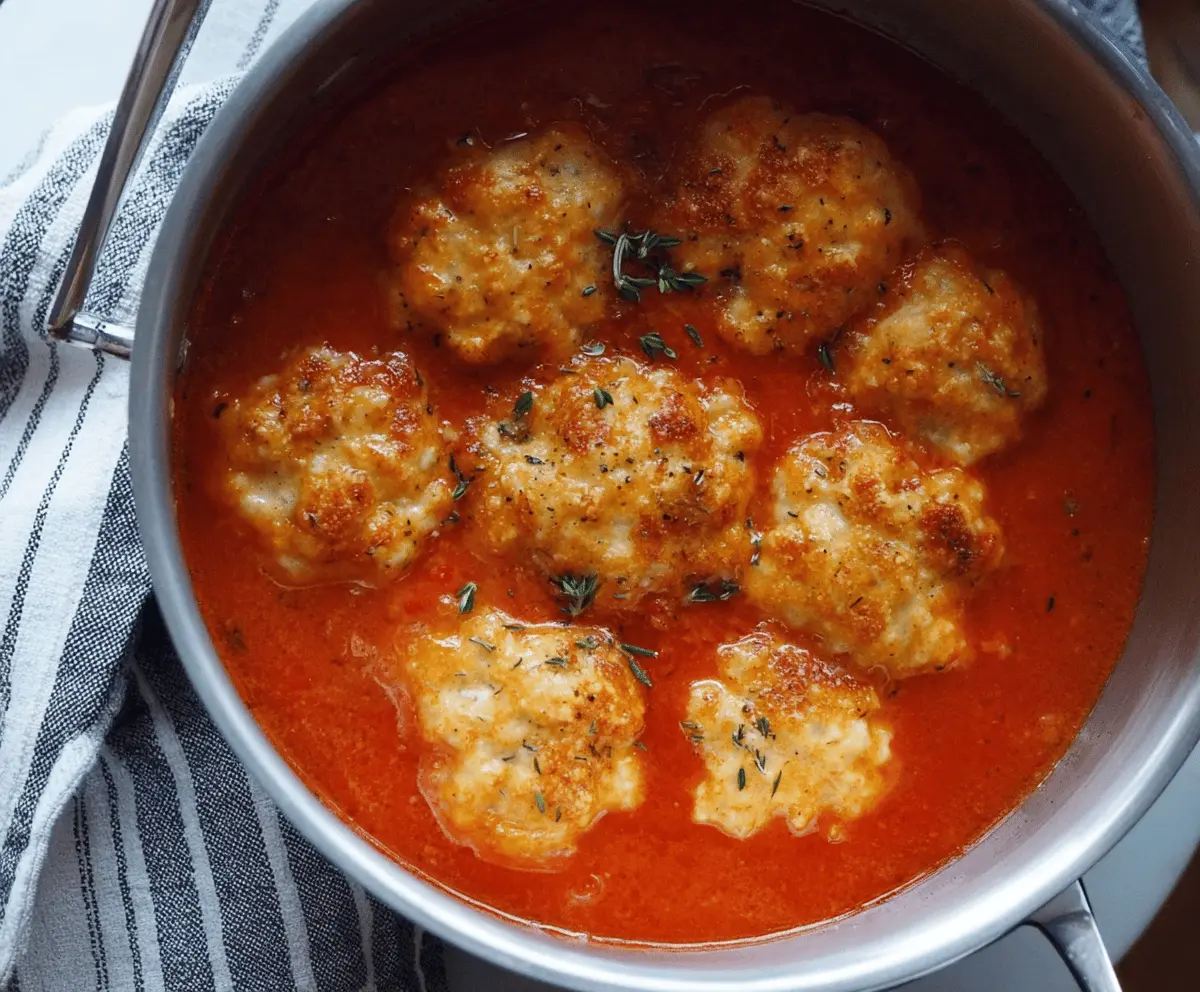 Creamy Tomato Soup with Cheddar Bay Dumplings Recipe