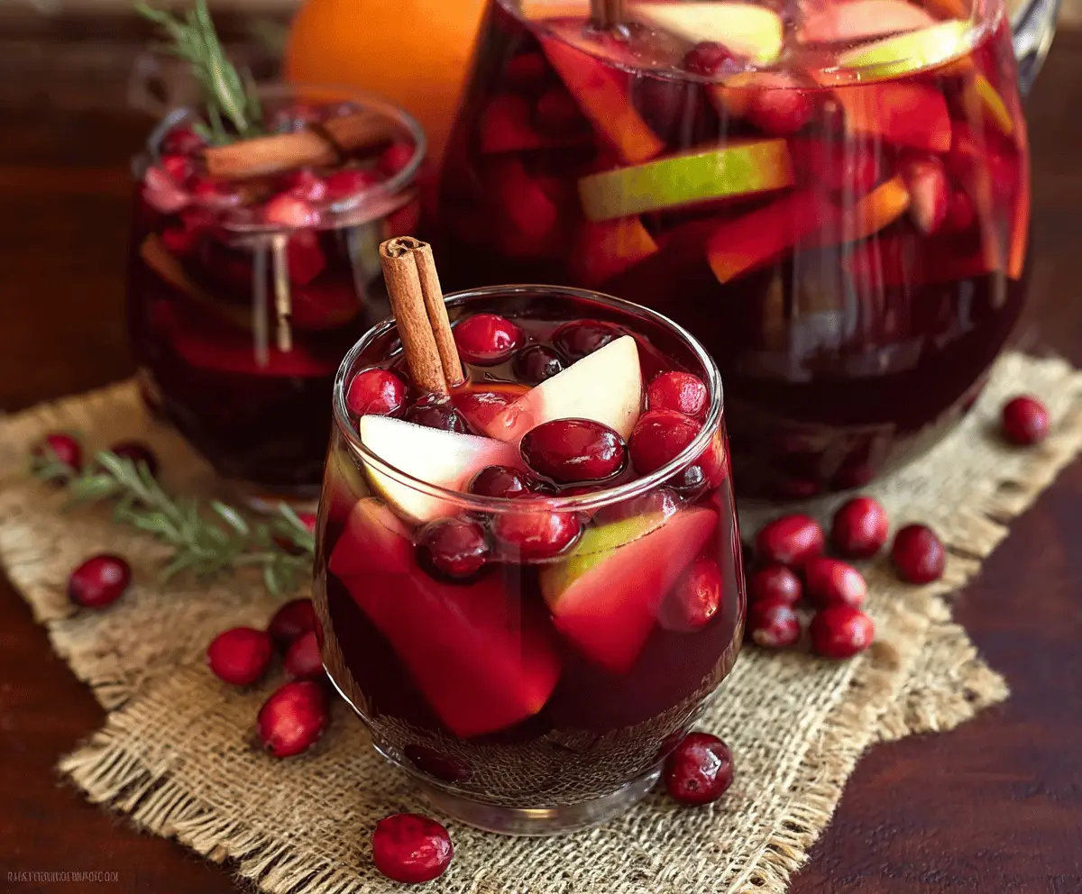 Cozy Cranberry Apple Sangria Recipe for Fall Parties