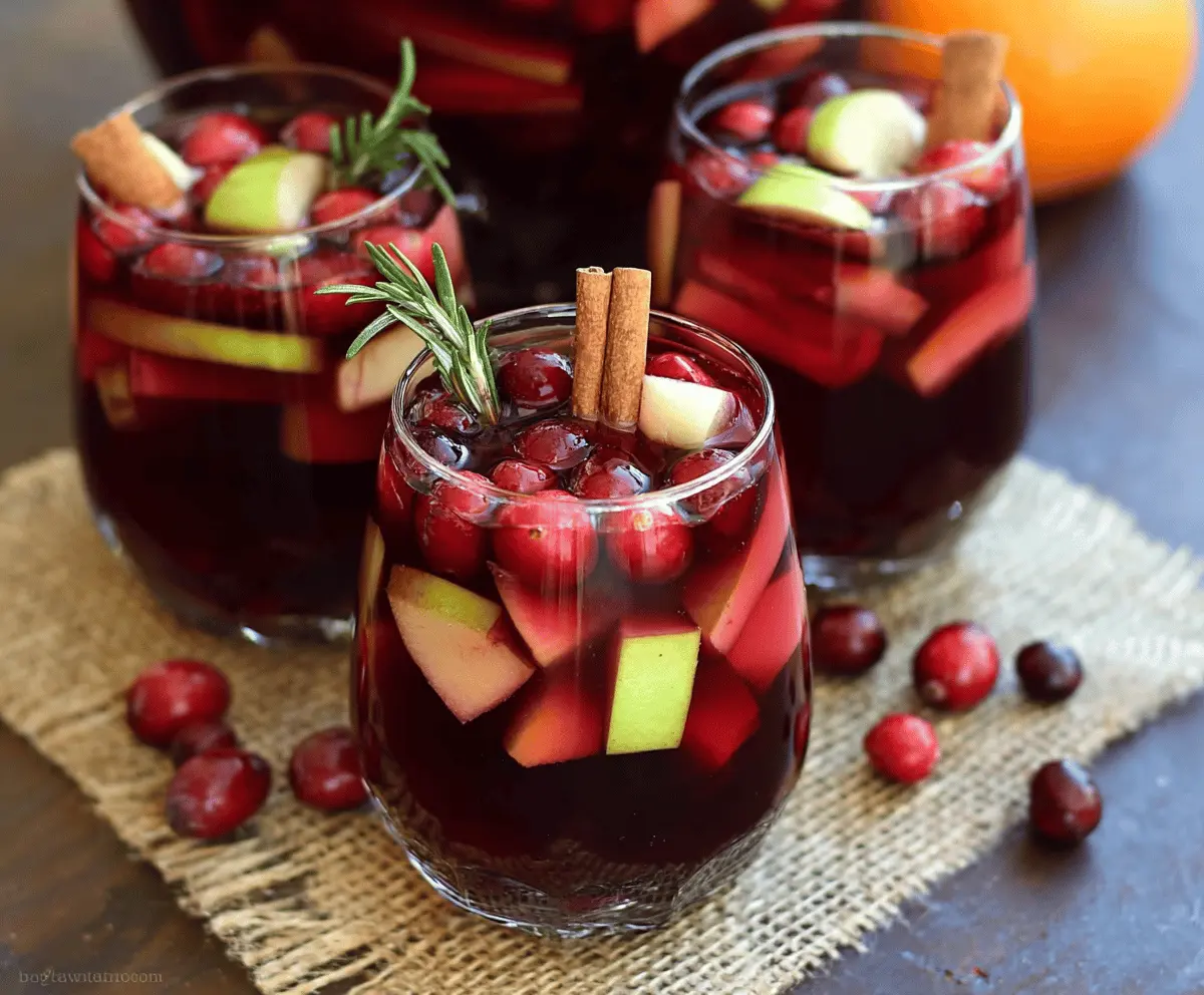 Cozy Cranberry Apple Sangria Recipe for Fall Parties