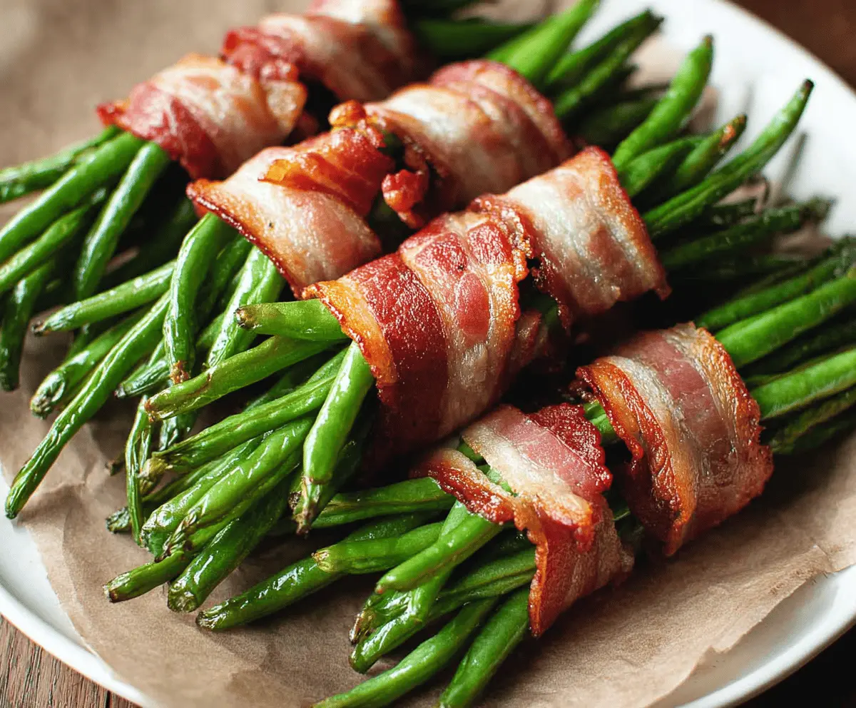 Easy Bacon-Wrapped Green Bean Bundles