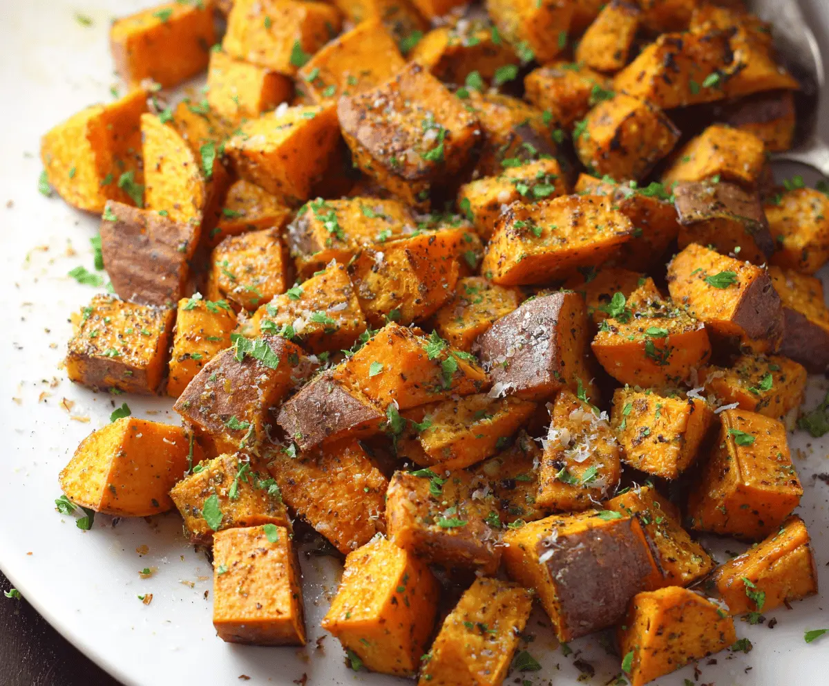 Easy Roasted Sweet Potatoes with Herbs