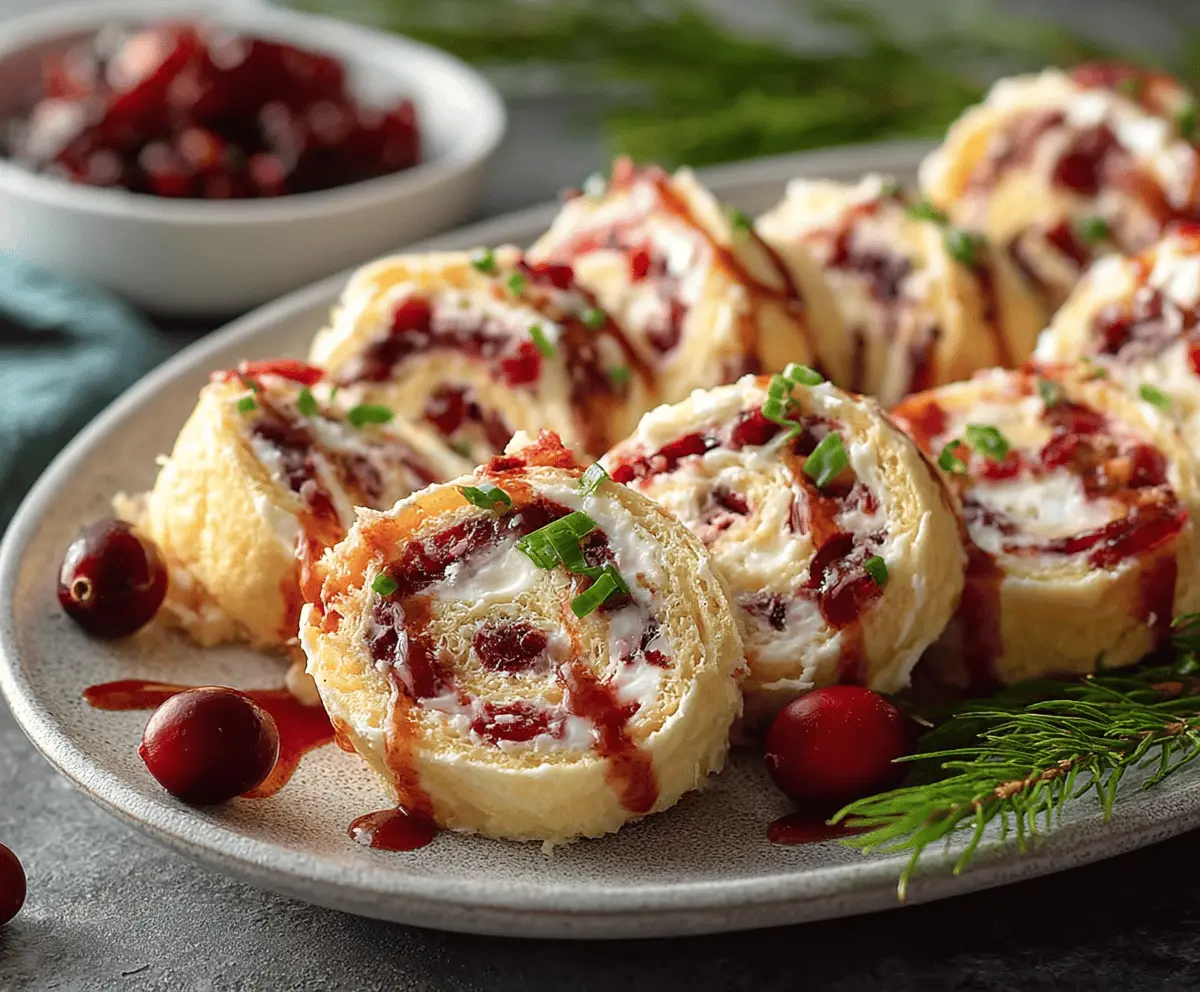 Easy Festive Christmas Cranberry Roll Ups