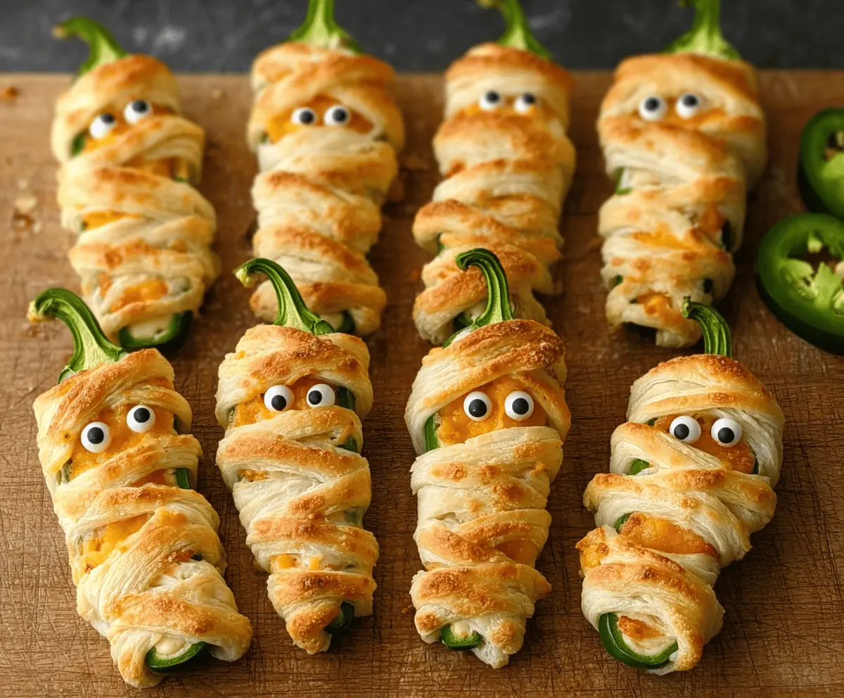 Spooky Halloween Jalapeño Popper Mummies Recipe