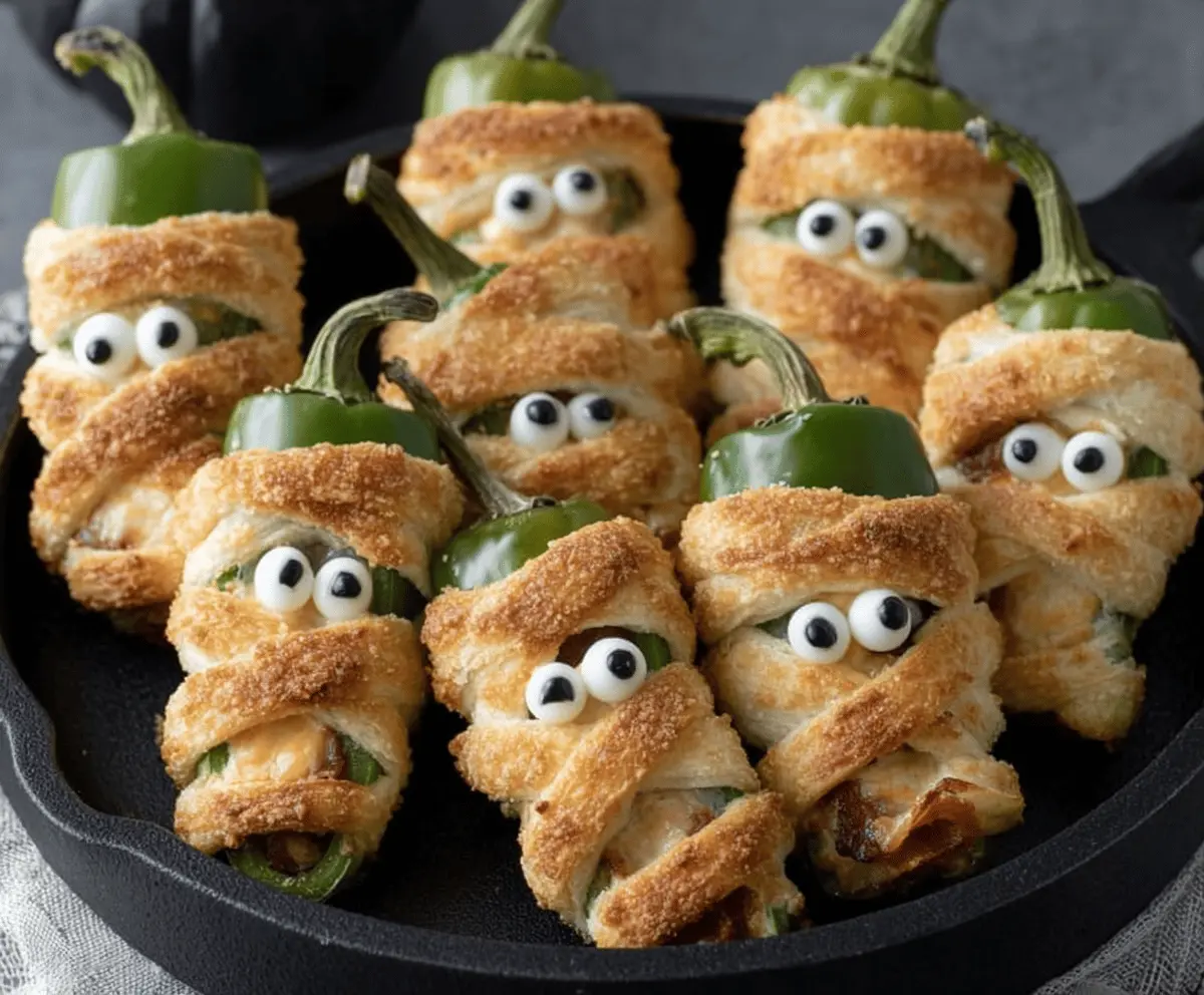 Spooky Halloween Jalapeño Popper Mummies Recipe