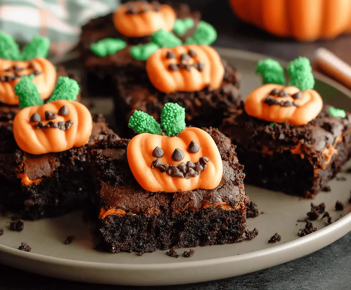 Halloween Pumpkin Patch Brownies – Easy Spooky Treat Recipe