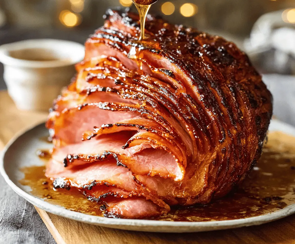 Easy Honey-Garlic Spiral Ham Recipe – Sweet & Savory Holiday Ham