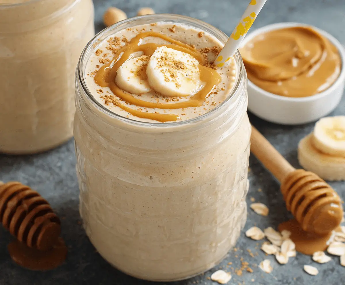 Creamy Peanut Butter Banana Smoothie Recipe