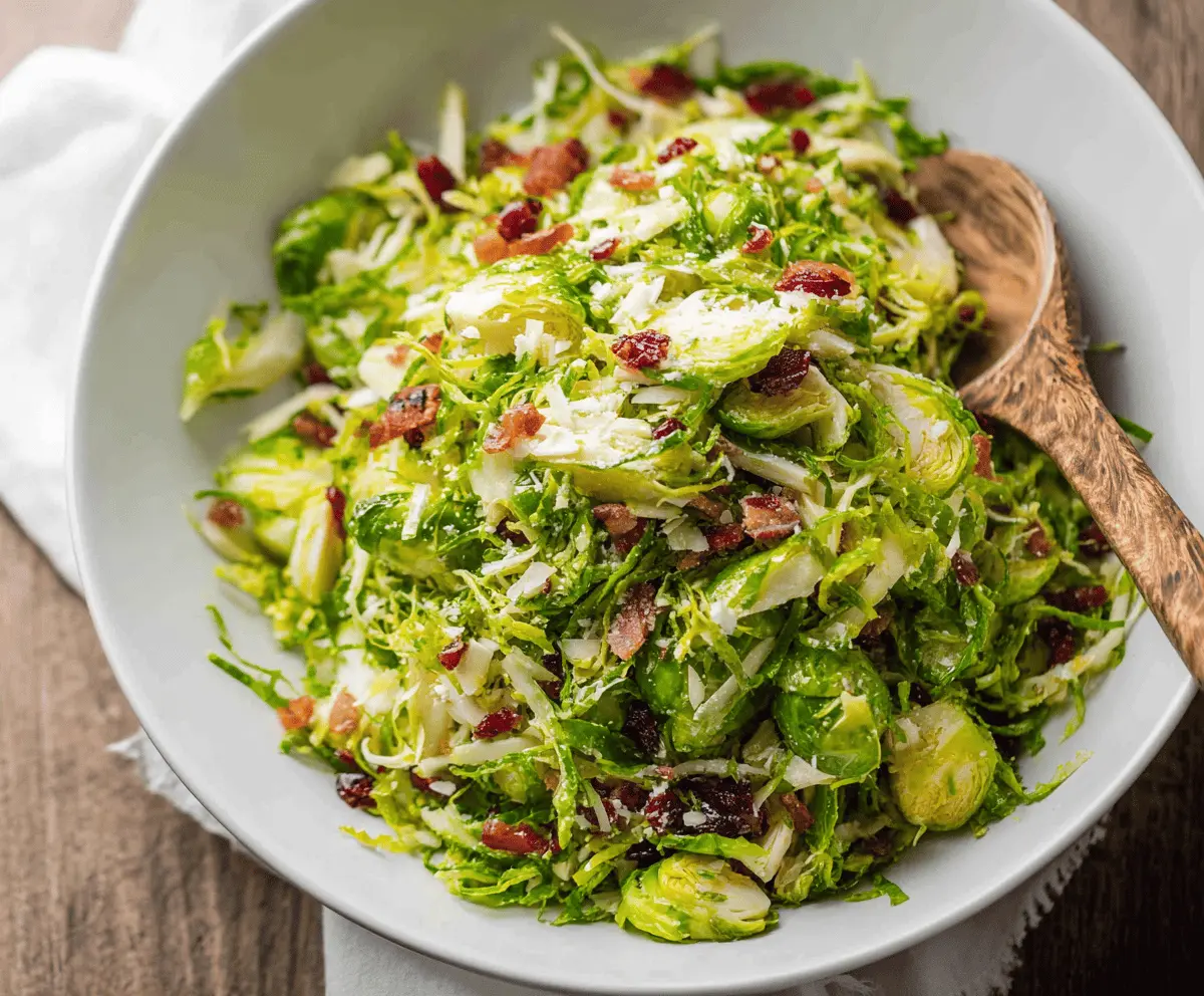 Fresh Shaved Brussels Sprouts Salad