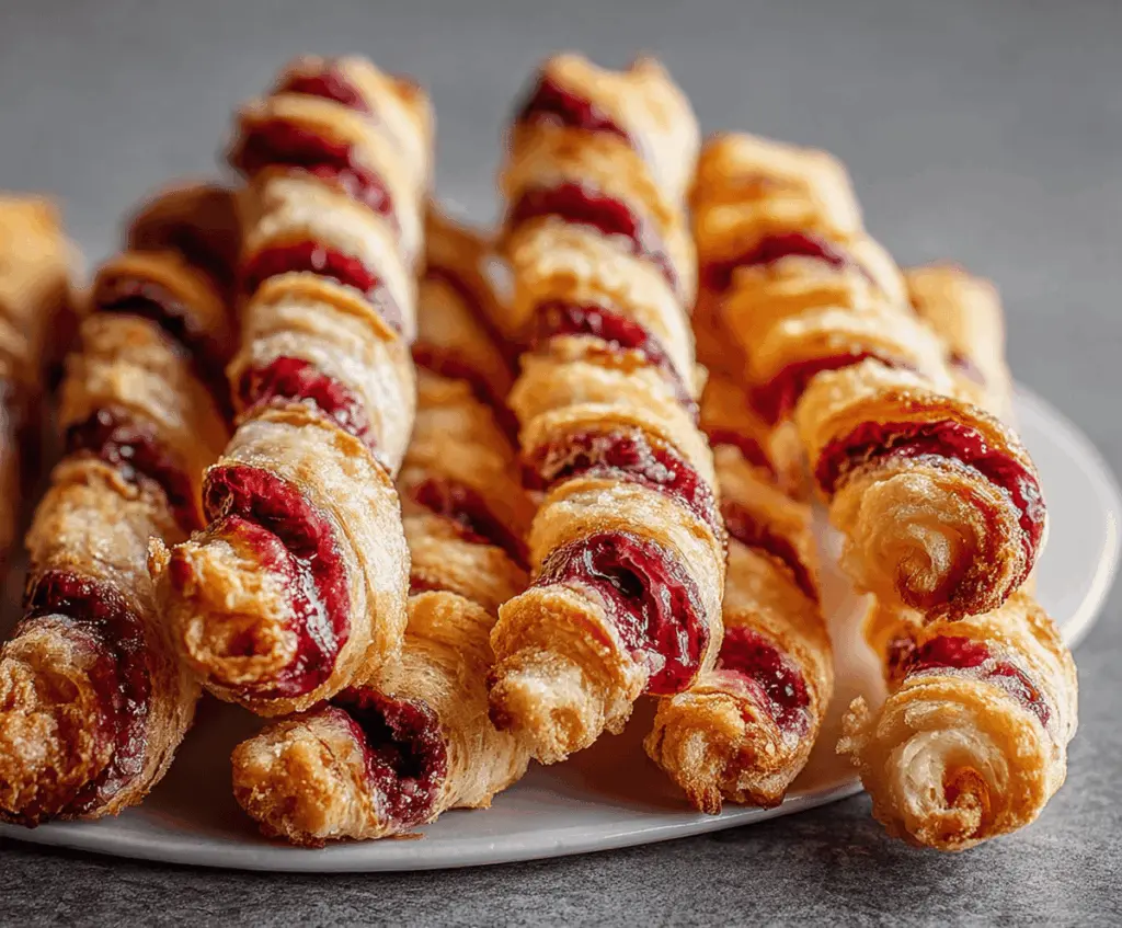 Delicious Berry Puff Twists withFresh Berries and Flaky Pastry layers