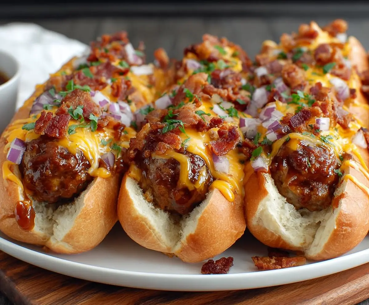 Best Bourbon BBQ Bacon Cheeseburger Subs
